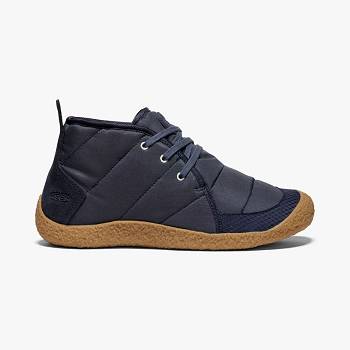 KEEN Howser Quilted - Tmavomodre Chukka Cizmy Damske, KEEN529